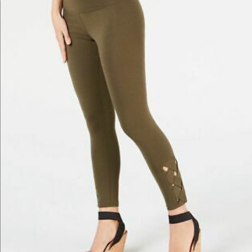 INC Ankle Leggings with Lattice Design, M